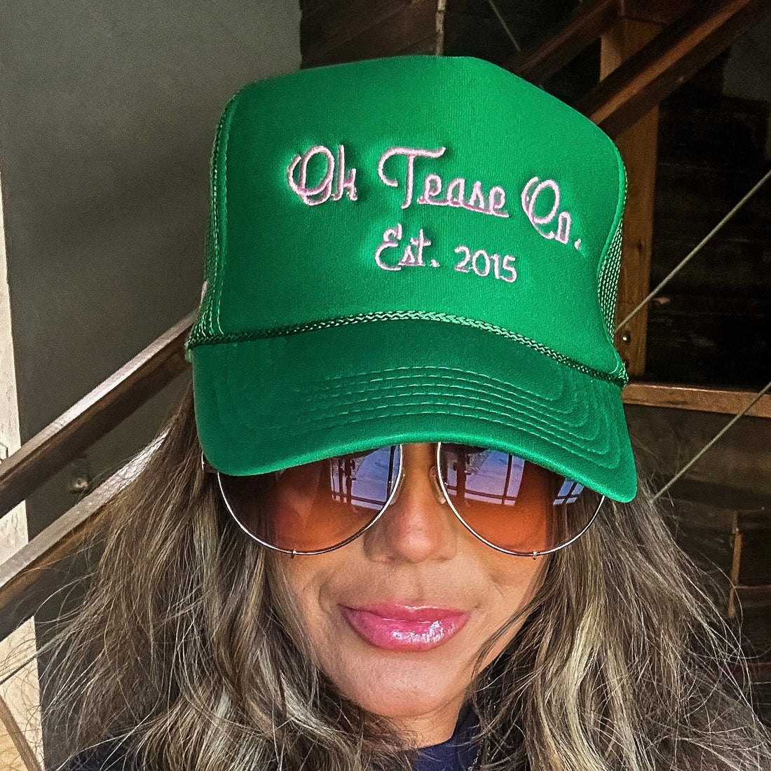 โVintage Cursive Green Hatโ