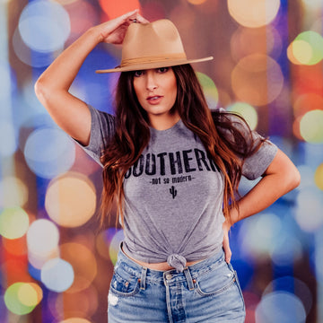 Southern, Not So Modern Tee, Gray Wholesale