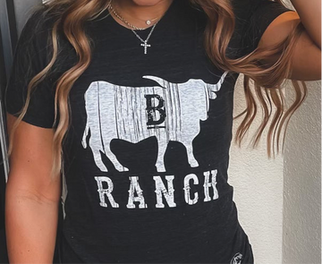 B Ranch White Graphic Tee