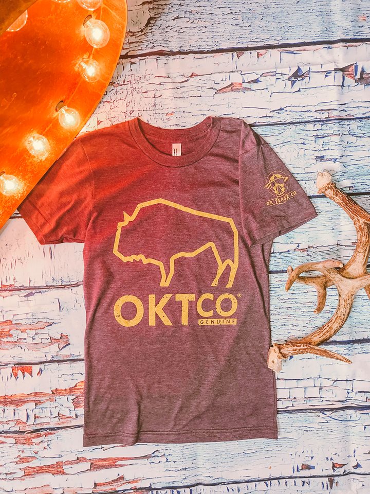 OKTco Bison Tee, Cranberry