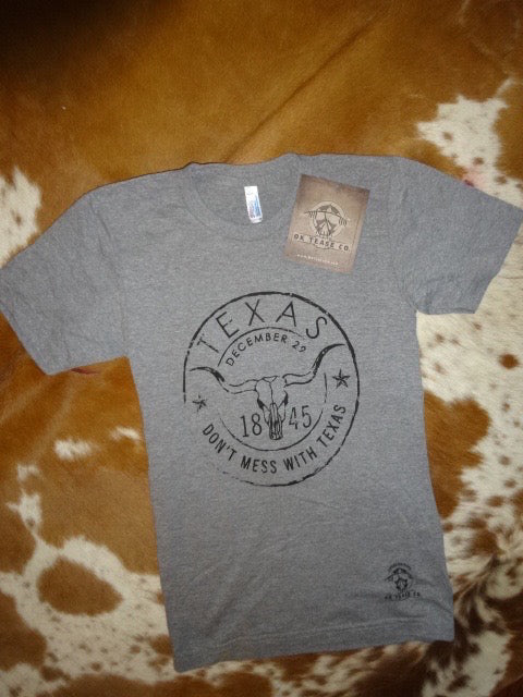 Texas Stamp Tee, Gray