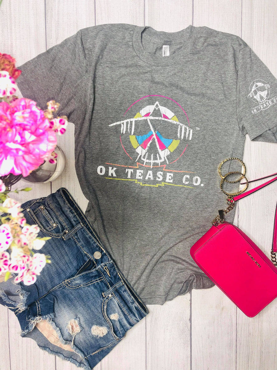 OKT Tee, Summer Colors, Gray Tee